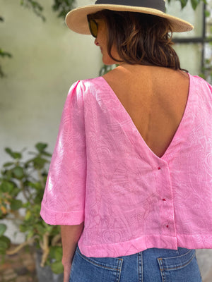 50% OFF SALE! PINK | BACK to FRONT BLOUSE
