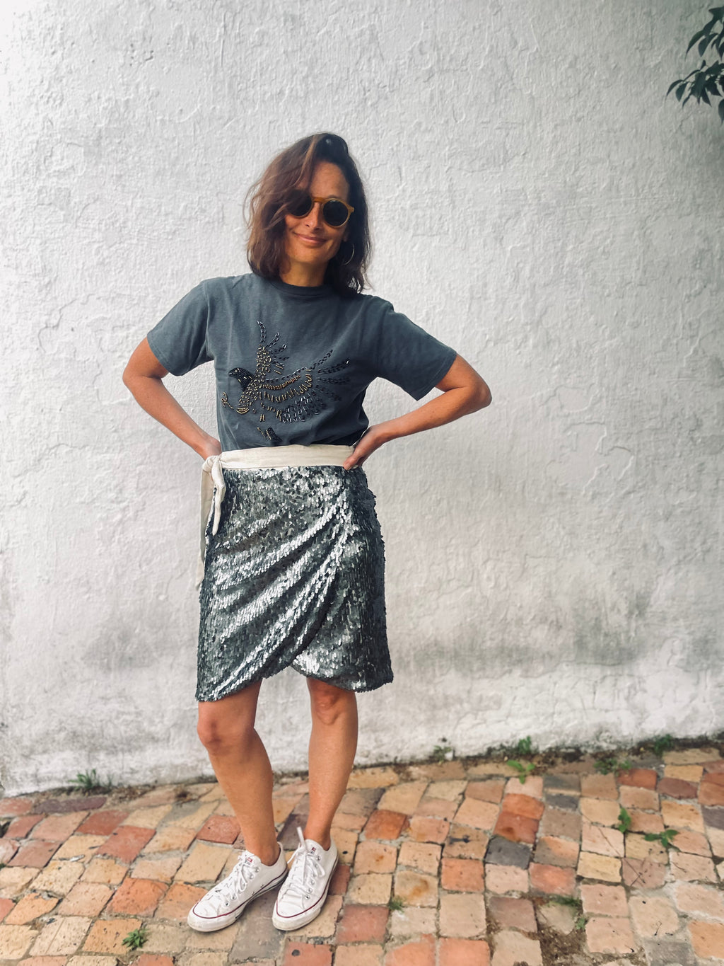 OCEAN SEQUIN   | WRAP SKIRT