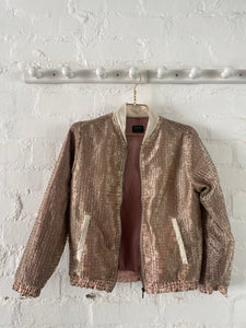 EMBROIDERED GOLD | BOMBER JACKET