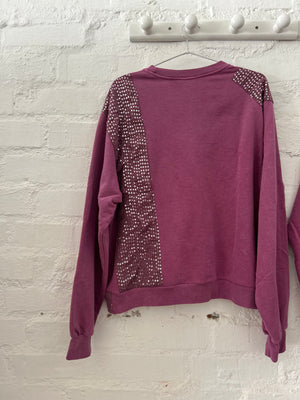 40% OFF PURPLE SEQUIN | SWEATER