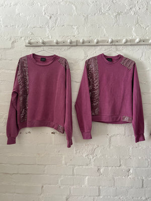 40% OFF PURPLE SEQUIN | SWEATER