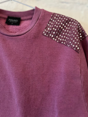 40% OFF PURPLE SEQUIN | SWEATER