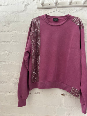 40% OFF PURPLE SEQUIN | SWEATER