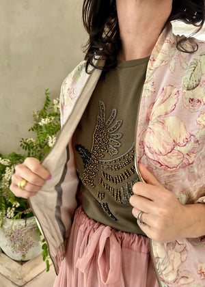 FADED FLORAL | BOMBER JACKET