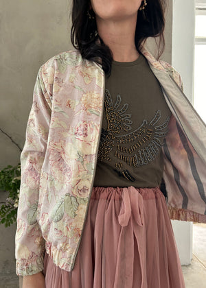 FADED FLORAL | BOMBER JACKET