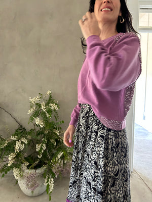 40% OFF PURPLE SEQUIN | SWEATER