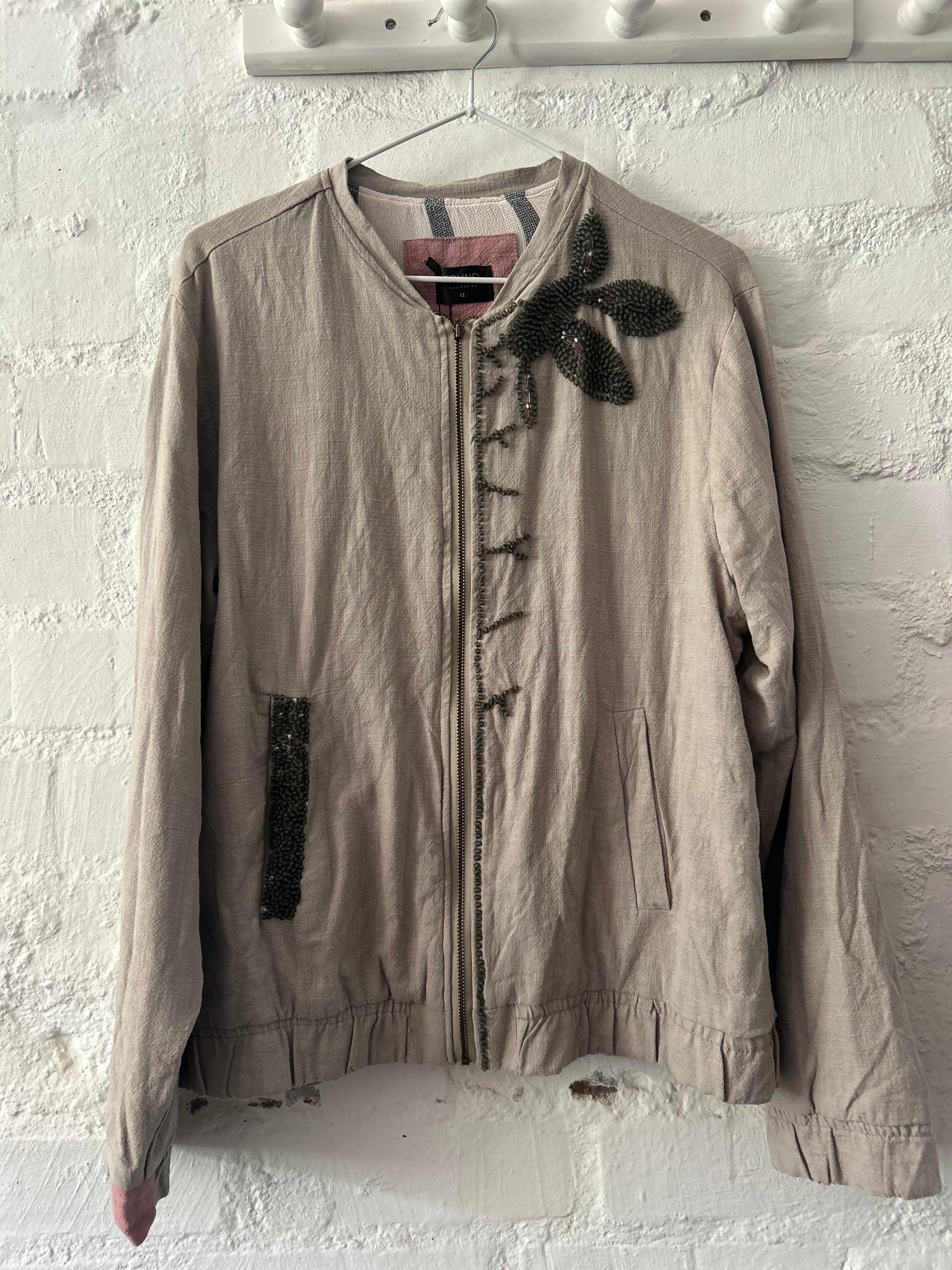 LINEN BEADED JACKET