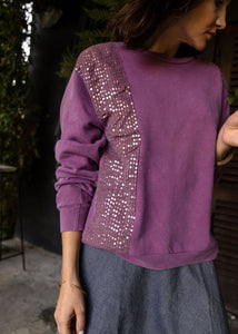 SALE! PURPLE SEQUIN | SWEATER