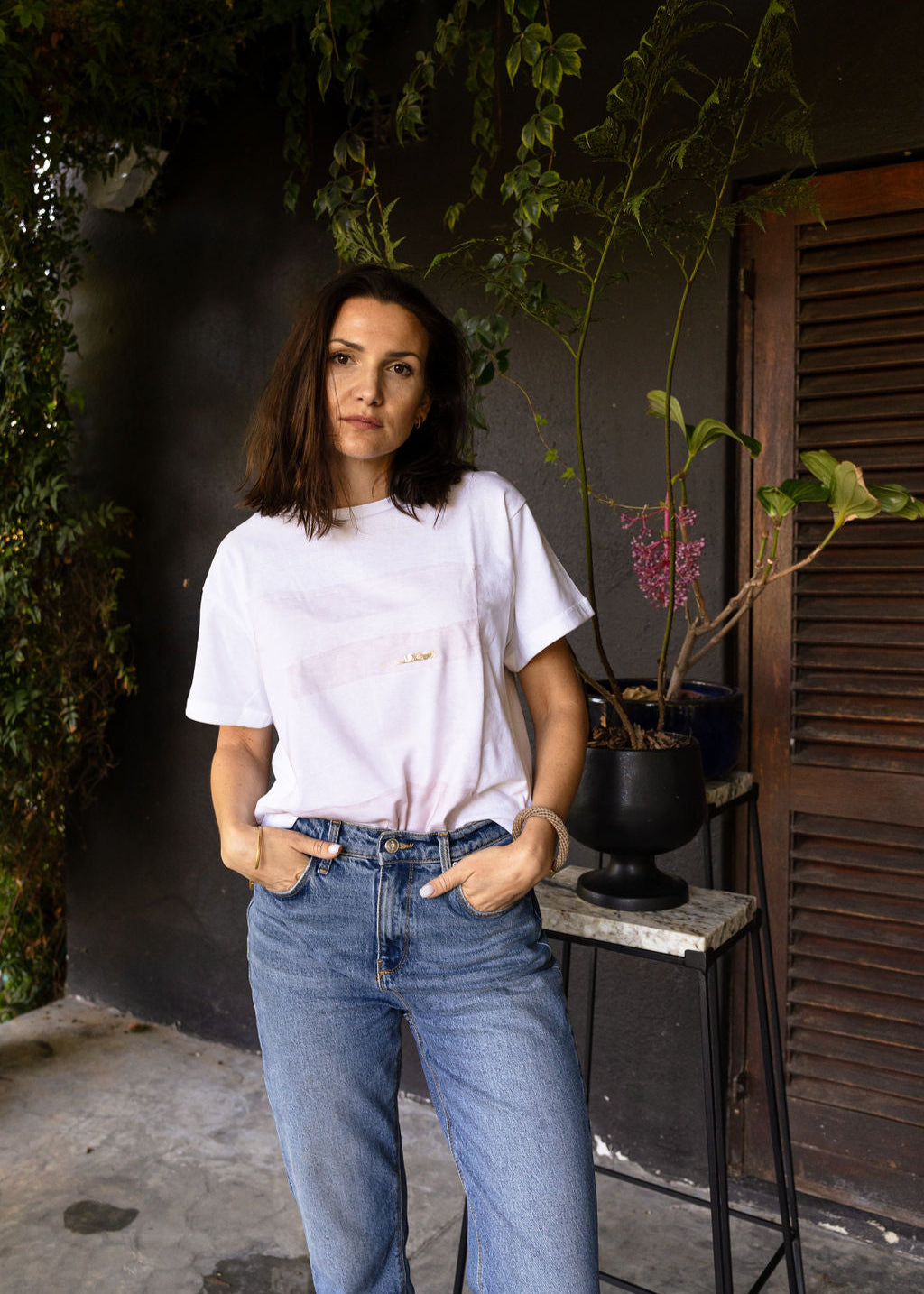 40% OFF T-SHIRT | WHITE + BLUSH