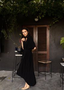 BLACK | PLEATED SHIRT DRESS PRE order
