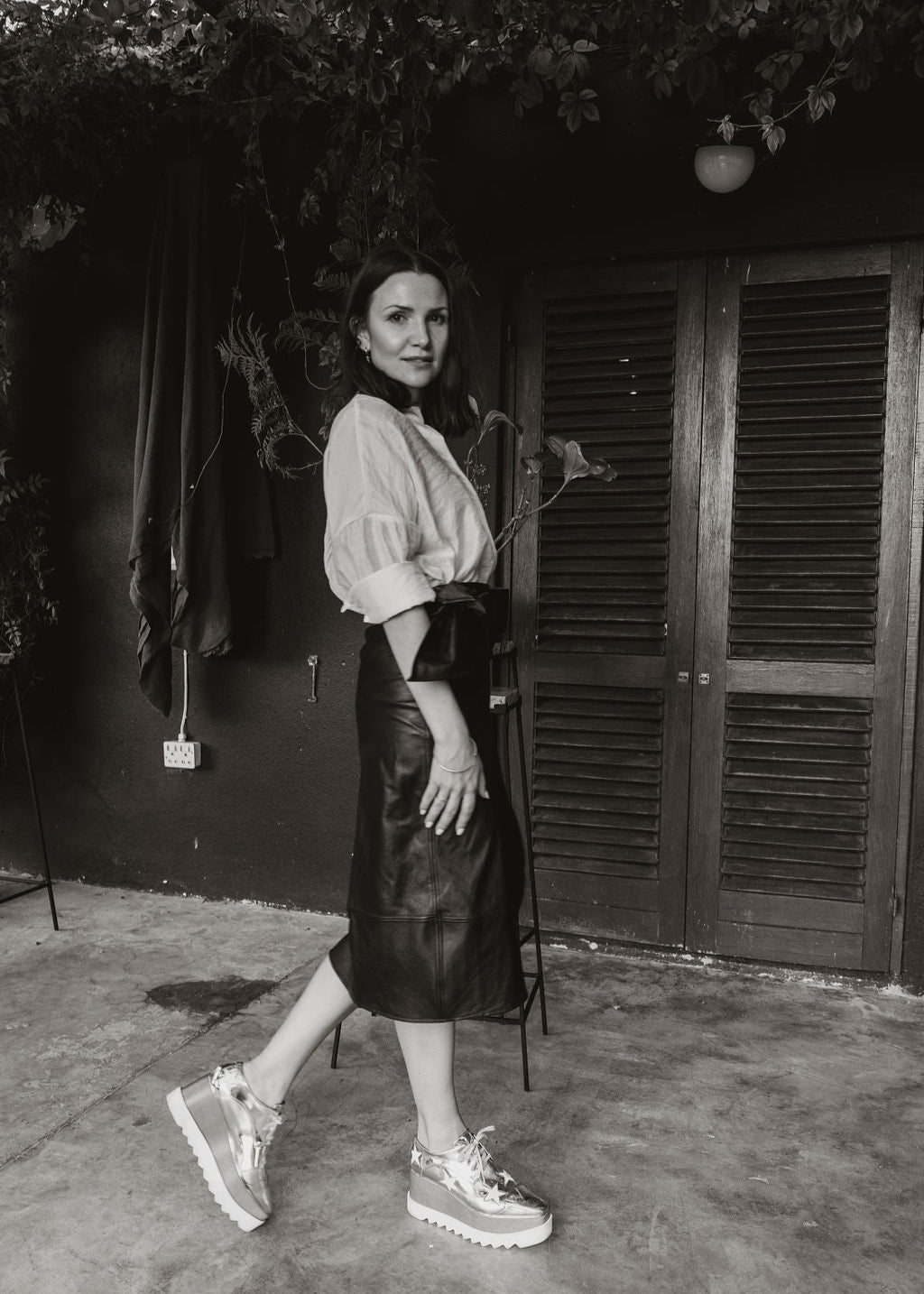 BLACK HEIRLOOM LEATHER | THE MINI OR MIDI WRAP SKIRT