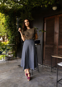 DENIM WRAP | A-LINE WRAP SKIRT