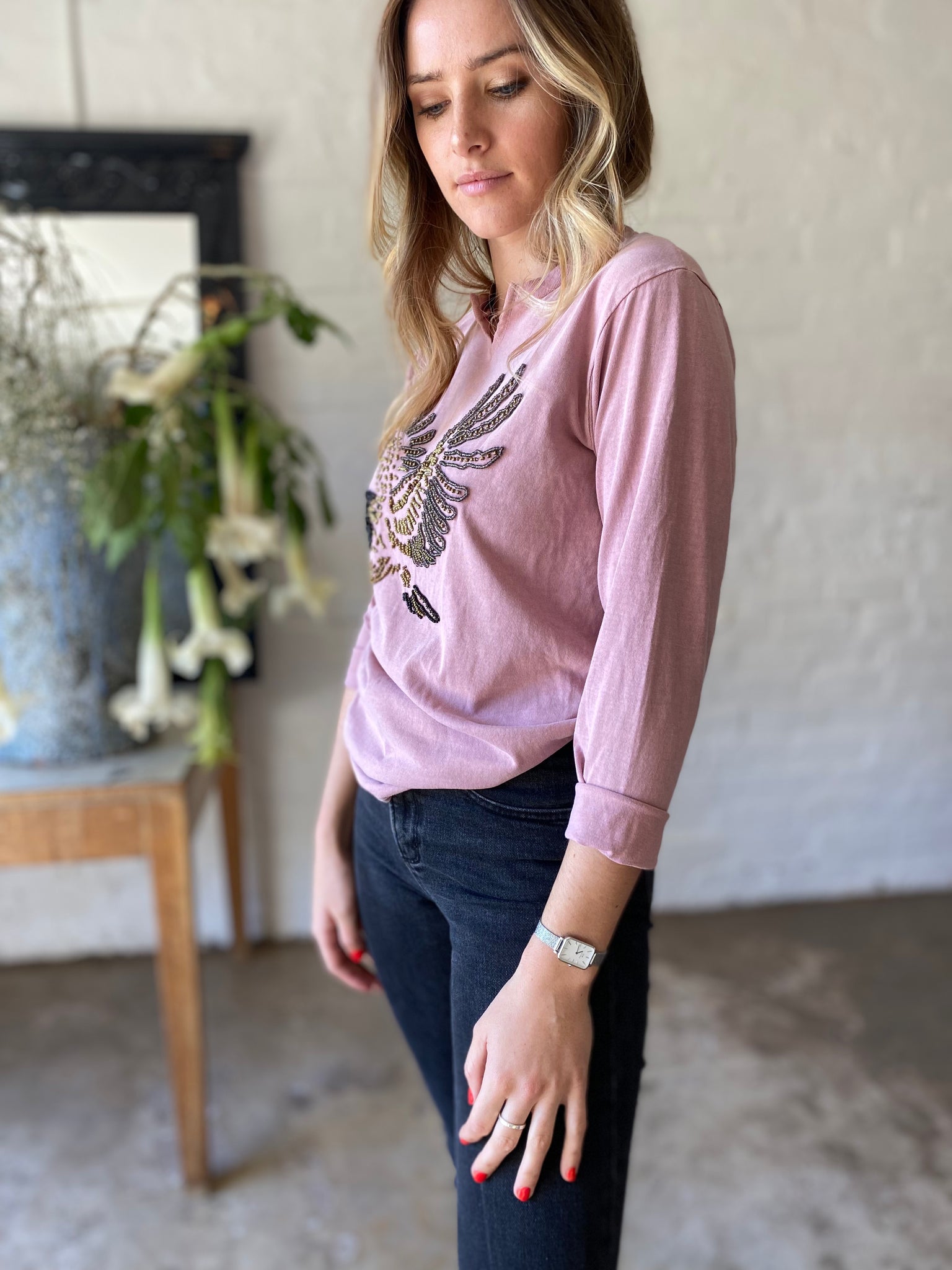 EAGLE | BEADED T-SHIRT (R150 off combo Tees + Sweaters)
