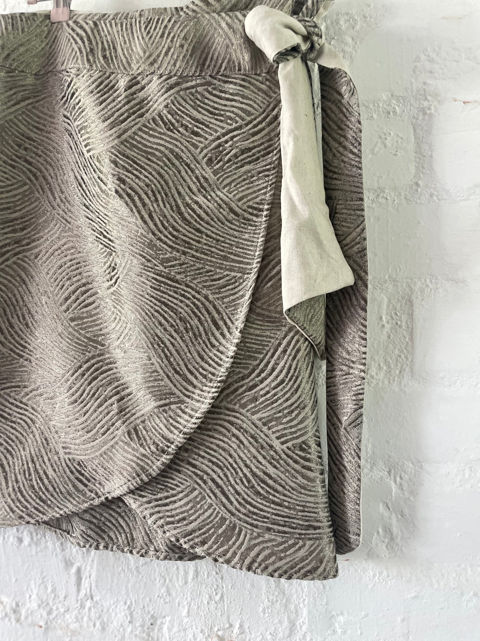 WOVEN SAGE + SILVER  | WRAP SKIRT